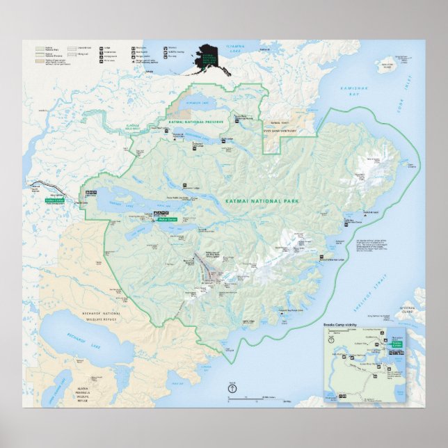 Póster Parque Nacional Katmai (Frente)