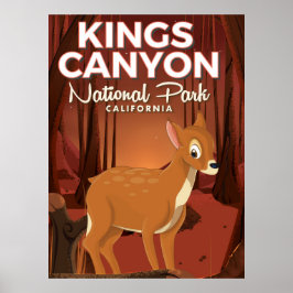 Póster Parque nacional Kings Canyon Califórnia