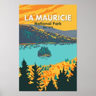 Poster Parque Nacional La Mauricie Viagem Arte Vintage
