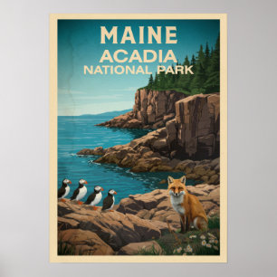 Poster Parque Nacional Maine Acadia V02