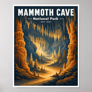 Poster Parque Nacional Mammoth Cave Viagem Antiga