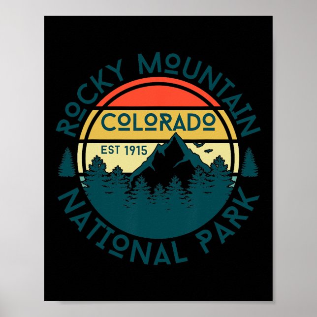 Poster Parque Nacional Montanhas Rochosas Colorado Nature (Frente)