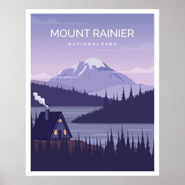 Poster Parque Nacional Monte Rainier (Frente)