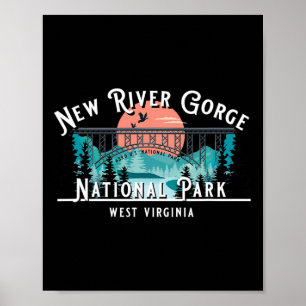 Poster Parque Nacional New River Gorge West Virginia EUA