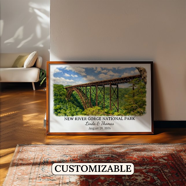 Poster Parque Nacional New River Gorge West Virginia Pers (Criador carregado)