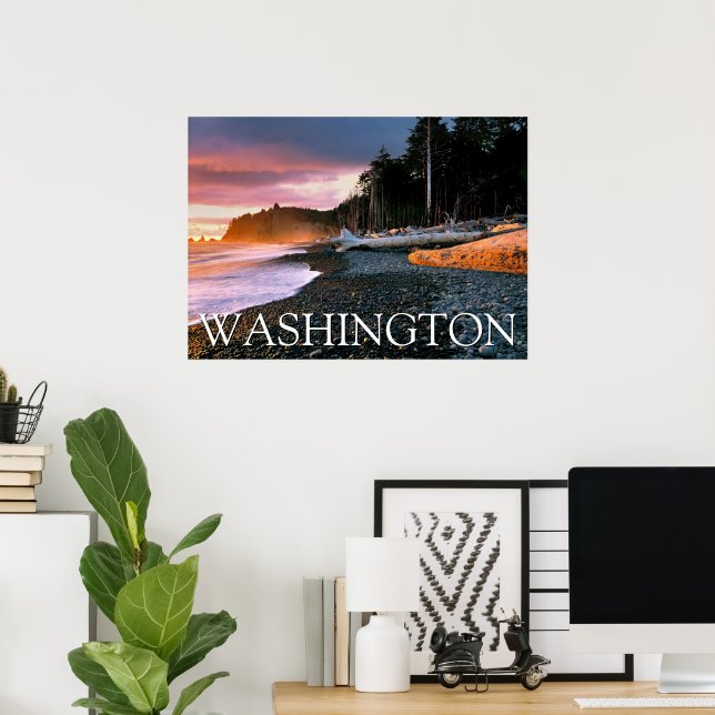 Poster Parque Nacional Olímpico | Estado de Washington (Escritório em casa)