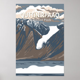 Poster Parque Nacional Quttinirpaaq Canda Viagem Vintage