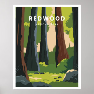Poster Parque Nacional Redwood