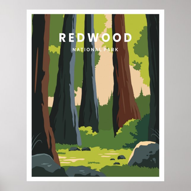 Poster Parque Nacional Redwood (Frente)