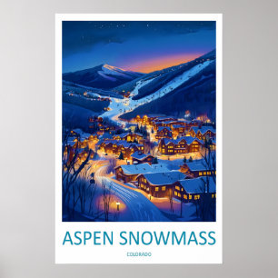 Poster Parque Nacional Resort Vintage Aspen Ski Travel