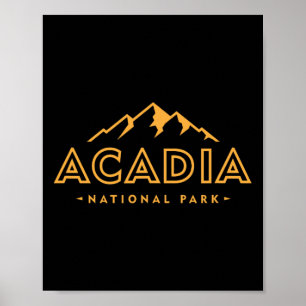 Poster Parque Nacional Retro Acadia Maine Est 1916 Homens