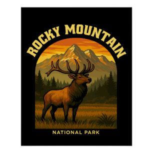 Póster Parque Nacional Rocky Mountain