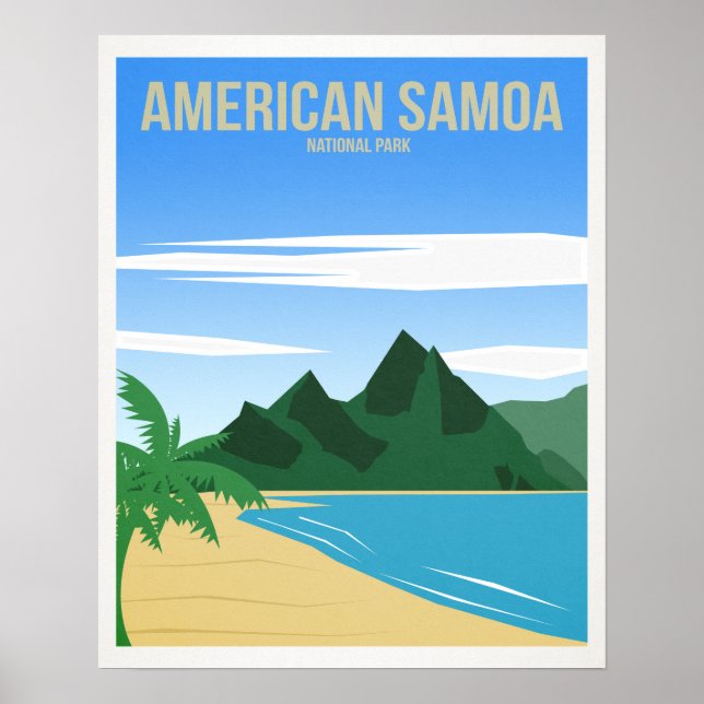 Poster Parque Nacional Samoa Americano (Frente)