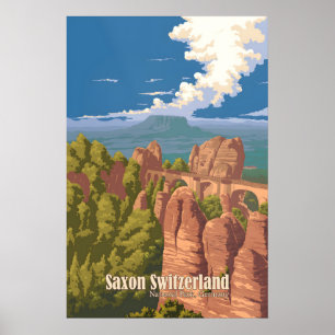 Poster Parque Nacional Saxônia Suíça Alemanha Viagem