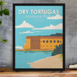 Poster Parque Nacional Seco de Tortugas, Flórida Fort Vin<br><div class="desc">Trabalho de arte de vetor de Tortugas seco. O parque é composto por 7 ilhas,  além de recifes de coral protegidos. A Chave do Jardim é o lar das praias e o Forte Jefferson do século XIX.</div>