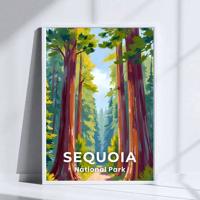 Poster Parque Nacional Sequoia | Viagem Califórnia (Criador carregado)