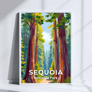 Poster Parque Nacional Sequoia   Viagens pela Califórnia