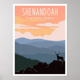 Poster Parque Nacional Shenandoah Virgínia EUA Viagem