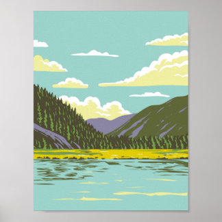 Poster Parque Nacional Stelvio na Itália Art Deco