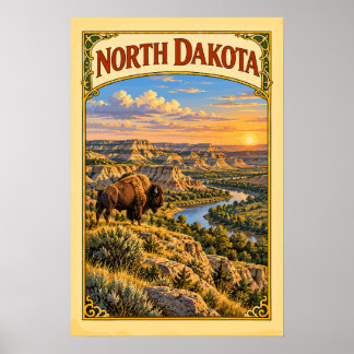 Poster Parque Nacional Theodore Roosevelt Dakota do Norte