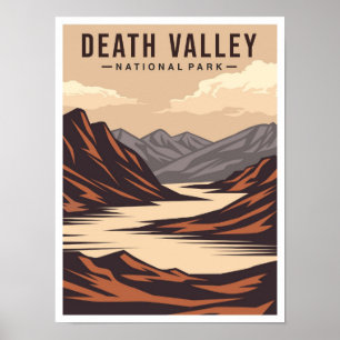 Poster Parque Nacional Vale da Morte Califórnia EUA Viage