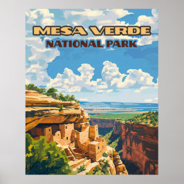 Poster Parque Nacional Verde Colorado Cliff House