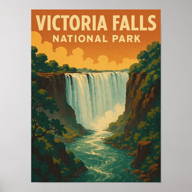 Poster Parque Nacional Victoria Falls Getaway (Frente)