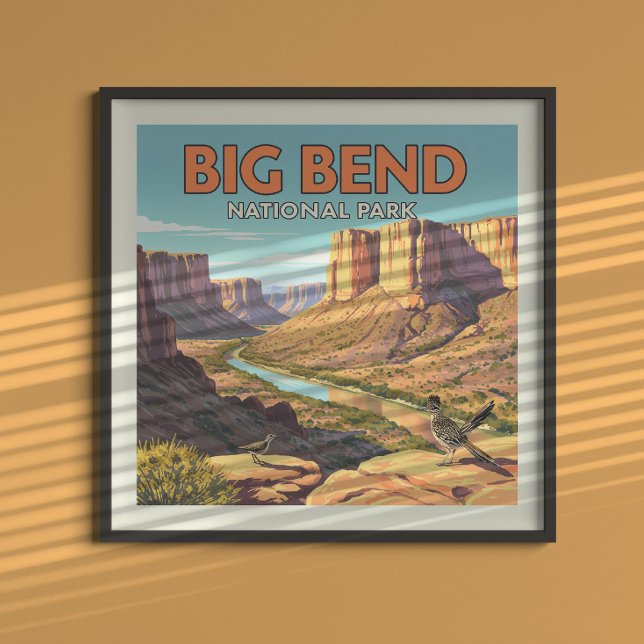 Poster Parque Nacional Vintage Big Bend (Criador carregado)