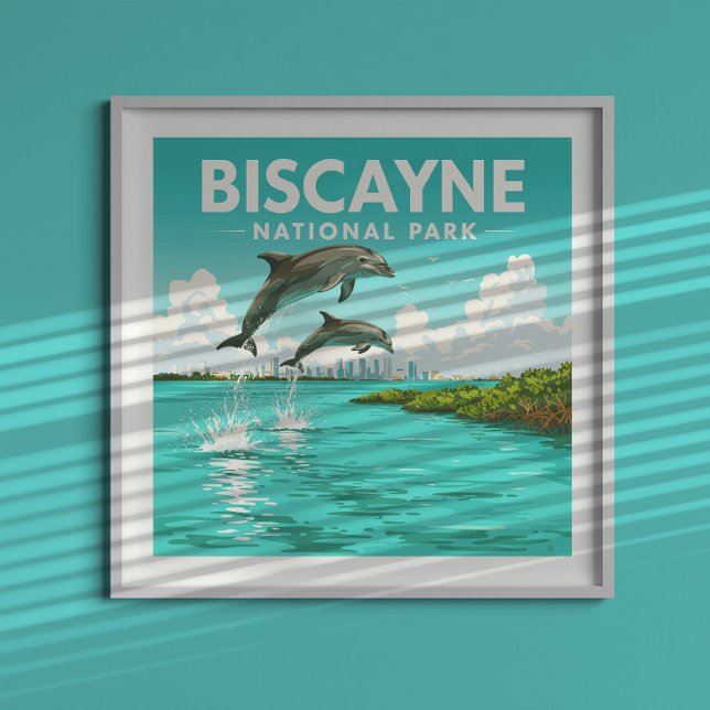 Poster Parque Nacional Vintage Biscayne (Criador carregado)