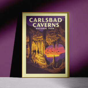 Poster Parque Nacional Vintage Carlsbad Caverns
