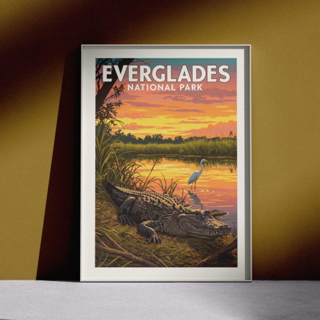 Poster Parque Nacional Vintage Everglades (Criador carregado)
