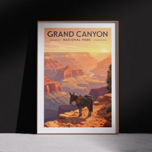 Poster Parque Nacional Vintage Grand Canyon