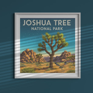 Poster Parque Nacional Vintage Joshua Tree