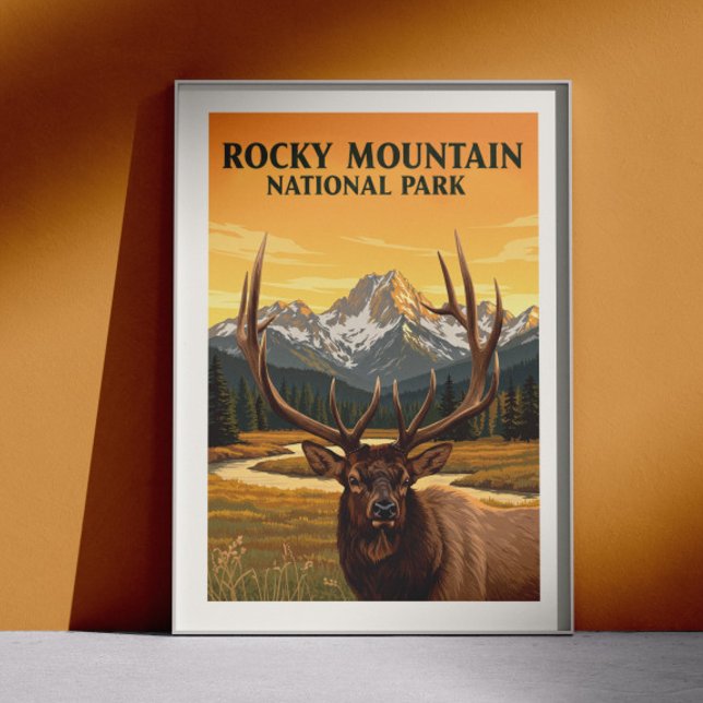 Poster Parque Nacional Vintage Rocky Mountain (Criador carregado)