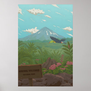 Poster Parque Nacional Vulcão Arenal Costa Rica Viagens