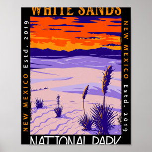 Poster Parque Nacional White Sands Novo México Angustiado