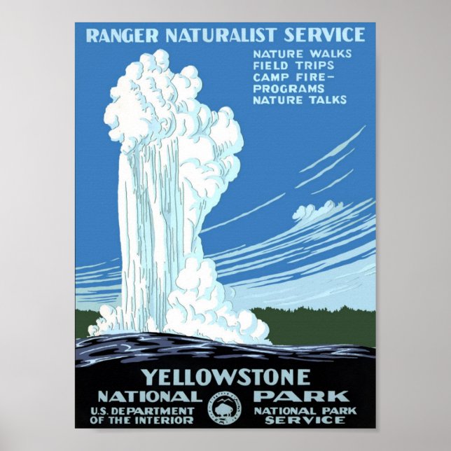 Poster Parque Nacional Yellowstone (Frente)
