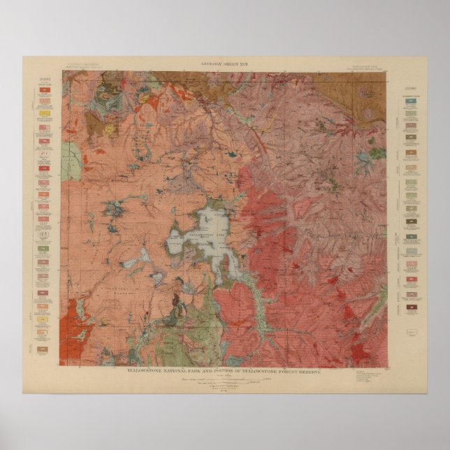 Póster Parque Nacional Yellowstone (Frente)