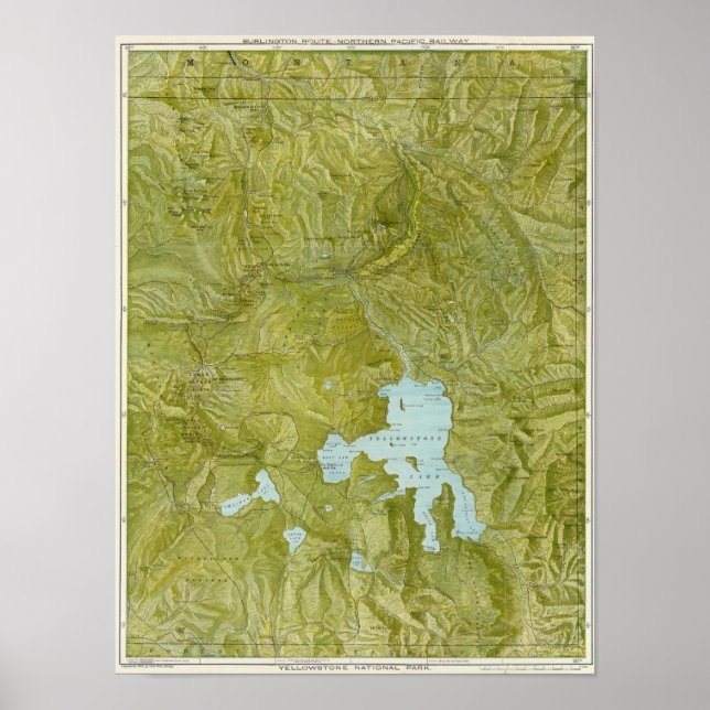 Poster Parque Nacional Yellowstone (Frente)