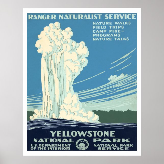 Poster Parque Nacional Yellowstone (Frente)