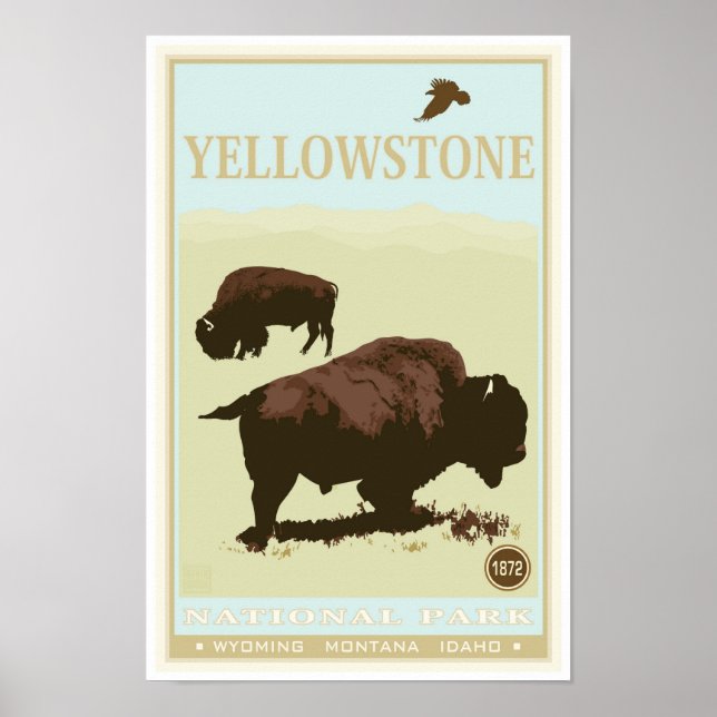 Poster Parque Nacional Yellowstone (Frente)