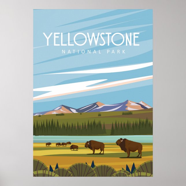 Poster Parque nacional Yellowstone (Frente)