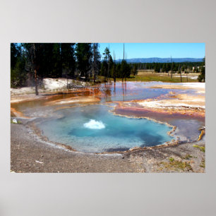 Poster Parque Nacional Yellowstone, Primaveras Quentes de