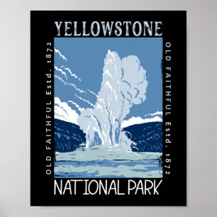 Poster Parque Nacional Yellowstone Velho Sofrida