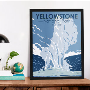 Poster Parque Nacional Yellowstone Vintage