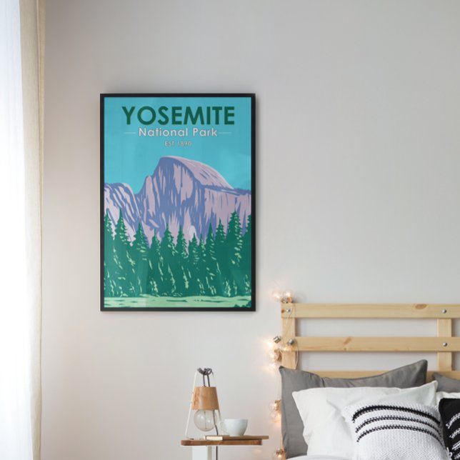 Poster Parque Nacional Yosemite Half Dome Califórnia (Criador carregado)