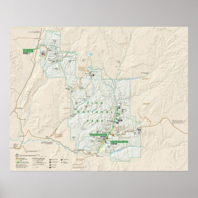 Poster Parque Nacional Zion (Frente)