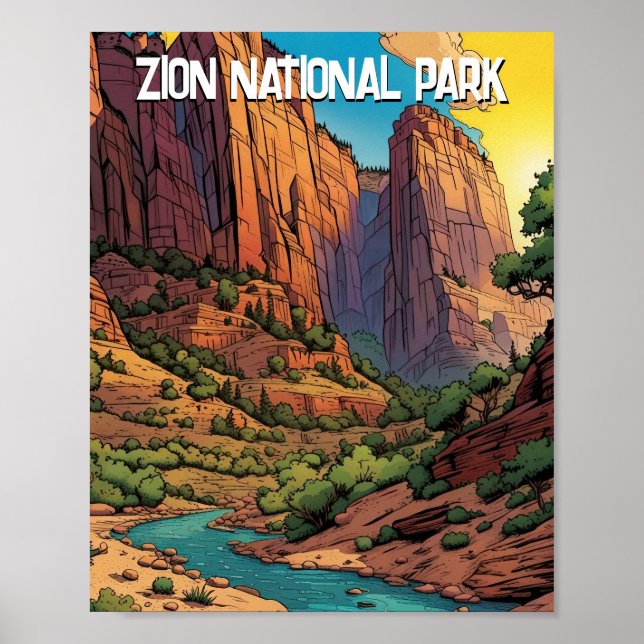 Poster parque nacional zion (Frente)