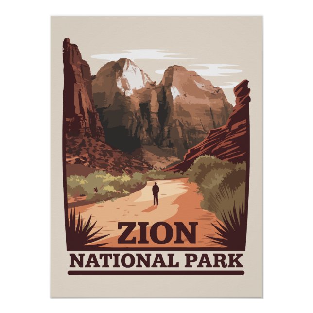 Póster Parque Nacional Zion (Frente)