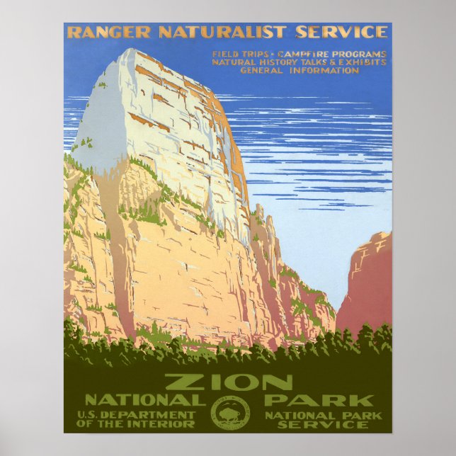 Poster Parque Nacional Zion (Frente)